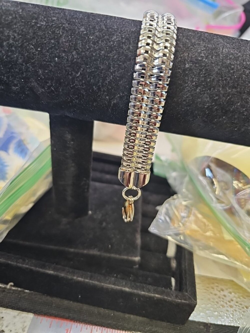 Bracelet Stainless Steel 7" Inch Double Layer Lobster Clasp